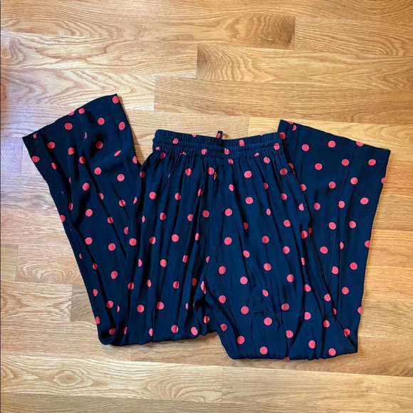 Ganni high-waisted polka dot crepe pants - Picture 3 of 5